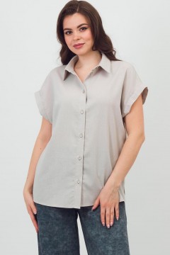 Рубашка льняная серого цвета Braslava