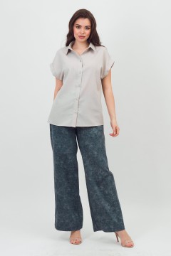 Рубашка льняная серого цвета Braslava(фото2)