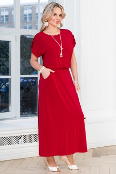 Платье длинное вишнёвого цвета Lavira(фото2)