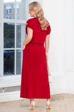 Платье длинное вишнёвого цвета Lavira(фото4)