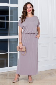 Платье длинное серо-бежевого цвета Lavira