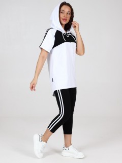 Капри чёрные трикотажные с лампасами Iv-capriz(фото3)