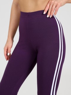 Капри трикотажные в цвете баклажан с лампасами Iv-capriz(фото4)