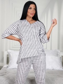 Пижама с брюками трикотажная в полоску Iv-capriz(фото5)