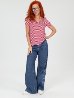 Футболка трикотажная красная в полоску Iv-capriz(фото8)