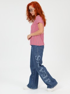 Футболка трикотажная красная в полоску Iv-capriz(фото6)