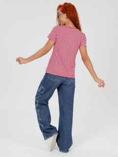 Футболка трикотажная красная в полоску Iv-capriz(фото7)