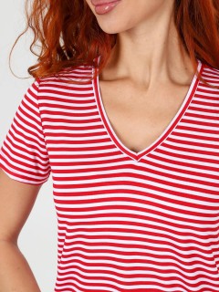 Футболка трикотажная красная в полоску Iv-capriz(фото5)