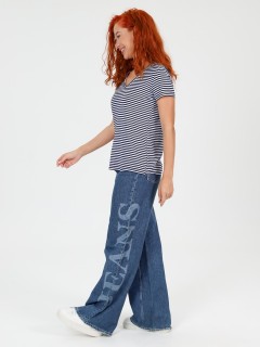 Футболка трикотажная тёмно-синяя в полоску Iv-capriz(фото8)