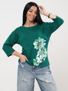 Футболка трикотажная зелёного цвета Iv-capriz(фото3)