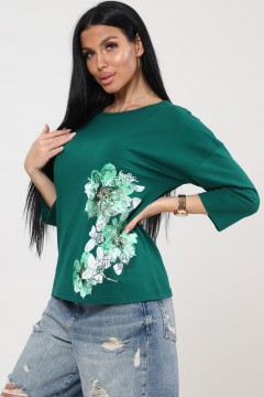 Футболка трикотажная зелёного цвета Iv-capriz