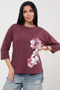 Футболка трикотажная лилового цвета Iv-capriz