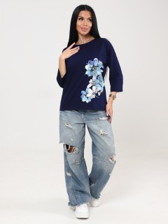 Футболка трикотажная тёмно-синего цвета Iv-capriz(фото7)