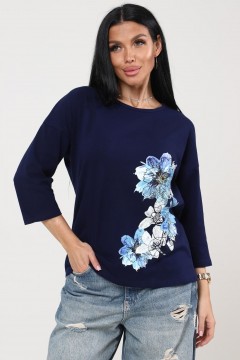 Футболка трикотажная тёмно-синего цвета Iv-capriz