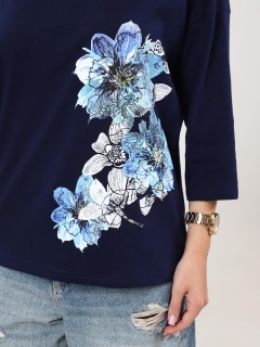 Футболка трикотажная тёмно-синего цвета Iv-capriz(фото6)