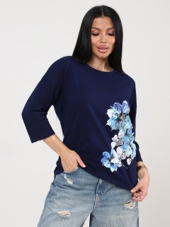 Футболка трикотажная тёмно-синего цвета Iv-capriz(фото3)