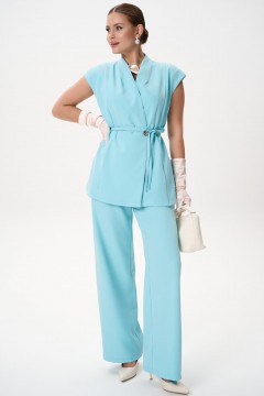 Костюм цвета Тиффани с брюками Elza(фото9)