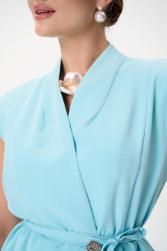 Костюм цвета Тиффани с брюками Elza(фото5)
