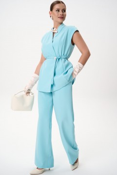 Костюм цвета Тиффани с брюками Elza(фото4)