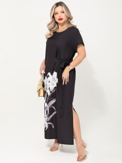 Платье длинное чёрного цвета Dora(фото5)