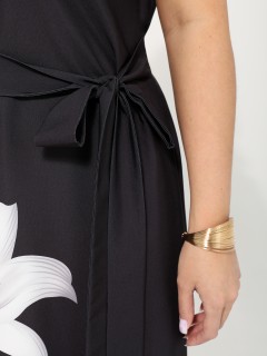 Платье длинное чёрного цвета Dora(фото6)