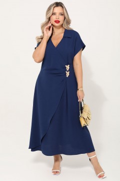 Платье длинное тёмно-синее нарядное Dora