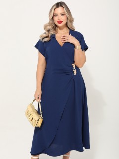 Платье длинное тёмно-синее нарядное Dora(фото4)