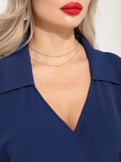 Платье длинное тёмно-синее нарядное Dora(фото5)