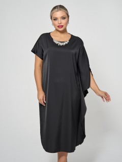 Платье нарядное чёрное с воланом Dora(фото5)