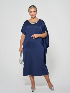 Платье нарядное синее с воланом Dora(фото2)