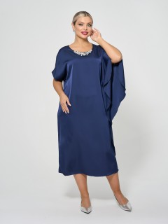 Платье нарядное синее с воланом Dora(фото6)