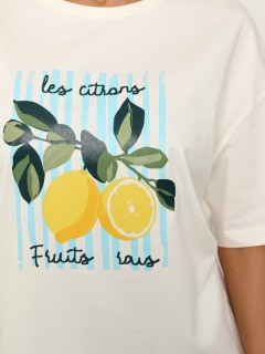 Футболка трикотажная молочного цвета Jetty(фото4)