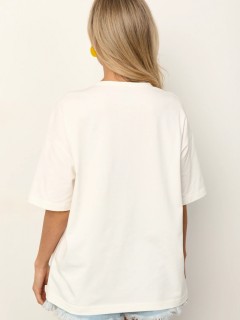 Футболка трикотажная молочного цвета Jetty(фото8)