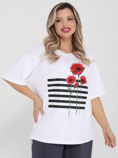 Футболка трикотажная белого цвета с принтом Dora(фото3)