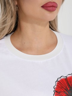 Футболка трикотажная белого цвета с принтом Dora(фото4)