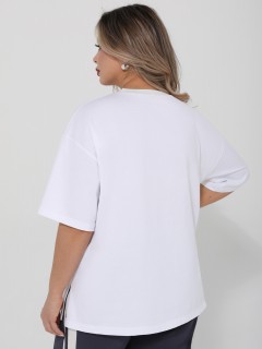 Футболка трикотажная белого цвета с принтом Dora(фото7)