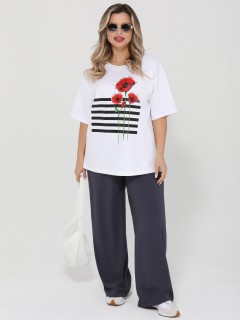 Брюки широкие с лампасами Dora(фото2)