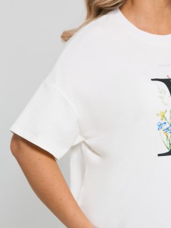 Футболка трикотажная белого цвета с принтом Dora(фото7)