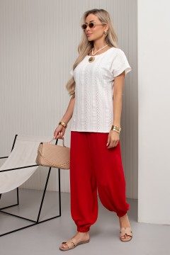 Блузка летняя с коротким рукавом Гвинет №2 Valentina(фото4)