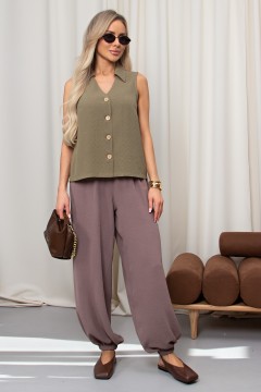 Брюки-алладины в цвете какао Алладин №3 Valentina