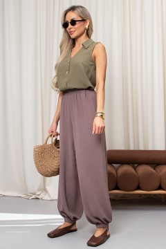 Брюки-алладины в цвете какао Алладин №3 Valentina(фото4)