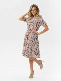 Платье шифоновое в цвете пудра с принтом Diolche(фото6)