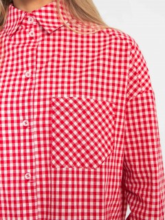 Рубашка в красную клетку Kosmos(фото8)