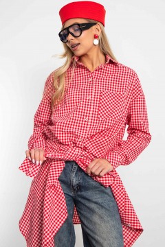 Рубашка в красную клетку