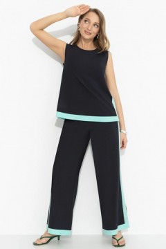 Костюм брючный синий для эффектных выходов Charutti