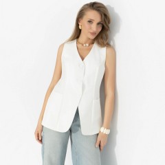 Жилет белый с карманами Charutti(фото3)