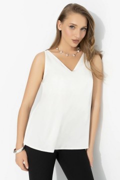 Топ шёлковый белого цвета Charutti