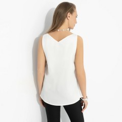 Топ шёлковый белого цвета Charutti(фото6)