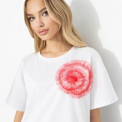 Футболка белая из мягкого хлопка Charutti(фото3)