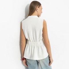 Жилет белый приталенный на резинке Charutti(фото6)